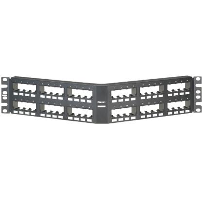 CPPA48FMWBLY, Panduit PtchPnl,48Pt,ModAngldFlushMnt, Black (MOQ: 1; Increment of 1)