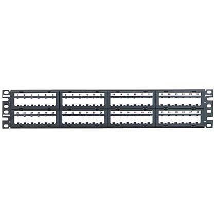 Panduit CPPL48M6BLY Unshielded Modular Patch Panel, 48-port, Black